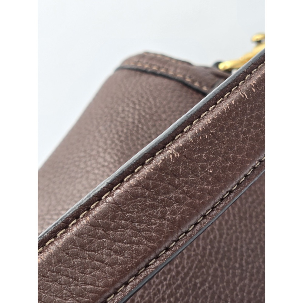 Coach Legacy Small Pebbled Leather Shoulder Crossbody Bag Brown Brass/Maple - Picture 6 of 16